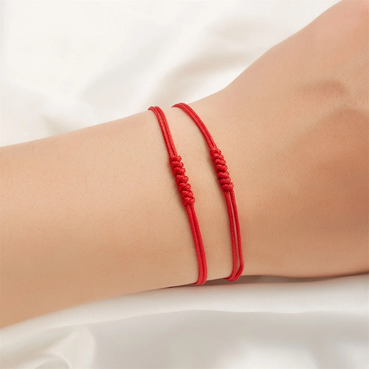 Bracelet Ornament for Luck, Success, Relationship & Protection- 7 Knot Red String Evil Eye