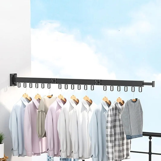 Wall-Mounted Foldable Aluminum Alloy Clothes Drying Rack (3 Adjustments)