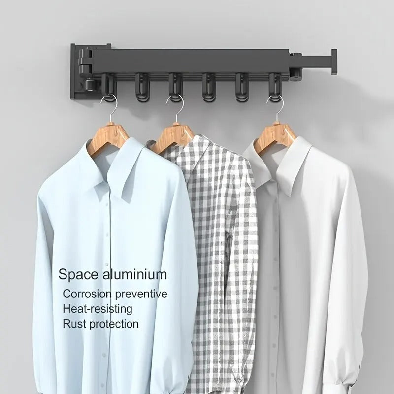 Wall-Mounted Foldable Aluminum Alloy Clothes Drying Rack (3 Adjustments)