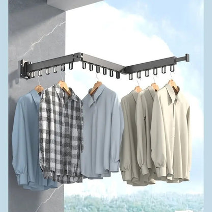 Wall-Mounted Foldable Aluminum Alloy Clothes Drying Rack (3 Adjustments)