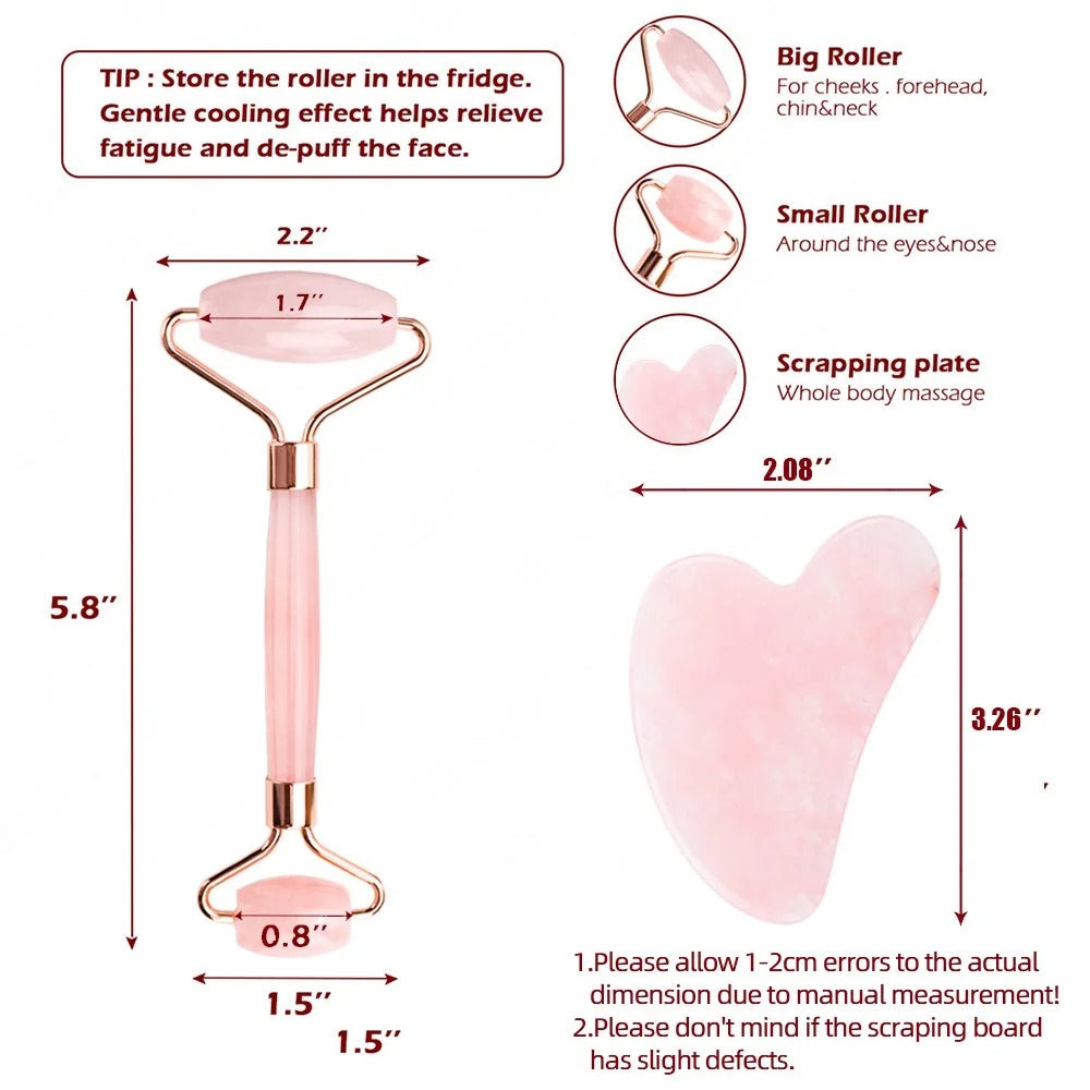 Rose Quartz Roller and Gua Sha